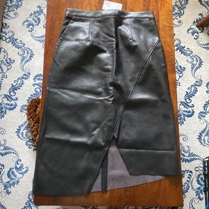 Black knee length business skirt